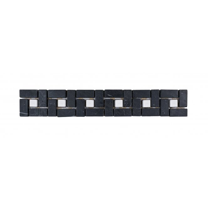 Adria Black Stone 5cm x 30cm Border Tile