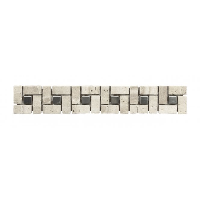 Adria Stone & Metal 5cm x 30cm Border Tile