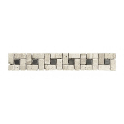 Adria Stone & Metal 5cm x 30cm Border Tile
