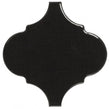 Equipe Alhambra Black Gloss 12cm x 12cm Wall Tile