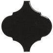 Equipe Alhambra Black Gloss 12cm x 12cm Wall Tile