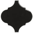 Equipe Alhambra Black Gloss 12cm x 12cm Wall Tile