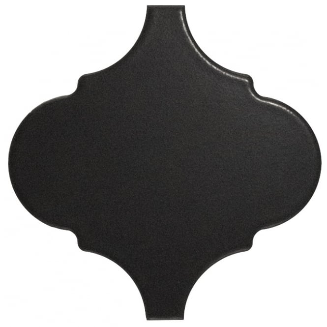Equipe Alhambra Black Matt 12cm x 12cm Wall Tile