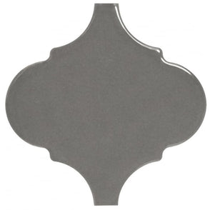 Equipe Alhambra Dark Grey Gloss 12cm x 12cm Wall Tile