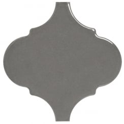 Equipe Alhambra Dark Grey Gloss 12cm x 12cm Wall Tile