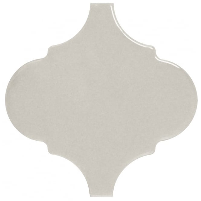 Equipe Alhambra Light Grey Gloss 12cm x 12cm Wall Tile