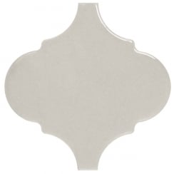 Equipe Alhambra Light Grey Gloss 12cm x 12cm Wall Tile