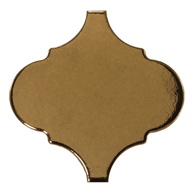 Equipe Alhambra Metallic Gold Gloss 12cm x 12cm Wall Tile