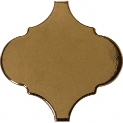 Equipe Alhambra Metallic Gold Gloss 12cm x 12cm Wall Tile