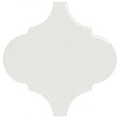 Equipe Alhambra White Gloss 12cm x 12cm Wall Tile