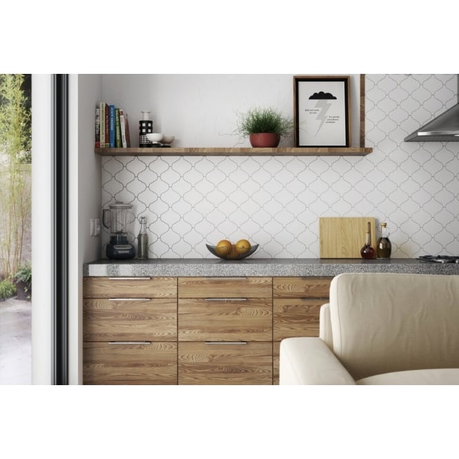 Equipe Alhambra White Matt 12cm x 12cm Wall Tile