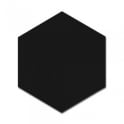 Allegory Hexagon Black 17.5cm x 20cm Wall and Floor Tile