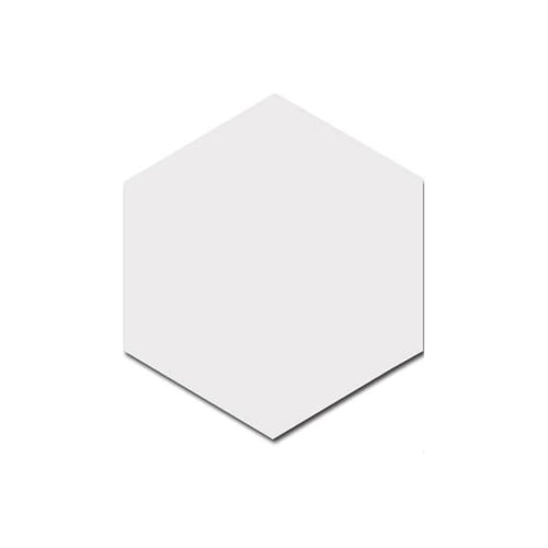 Allegory Hexagon White 17.5cm x 20cm Wall and Floor Tile