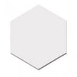 Allegory Hexagon White 17.5cm x 20cm Wall and Floor Tile