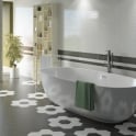 Allegory Hexagon White 17.5cm x 20cm Wall and Floor Tile
