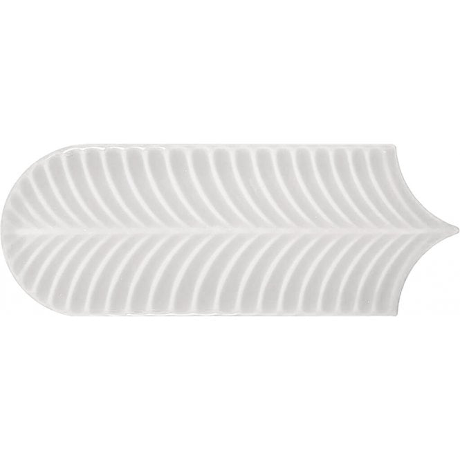 Alma Scale White 8cm x 21.5cm Wall Tile