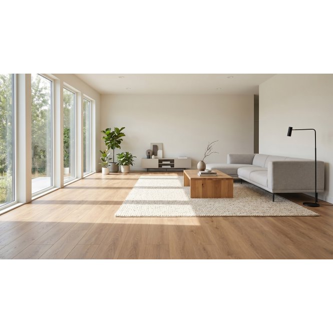 Almond Oak Laminate 19.7cm x 121.8cm x 8mm (2.4 Sq/M Per Pack)