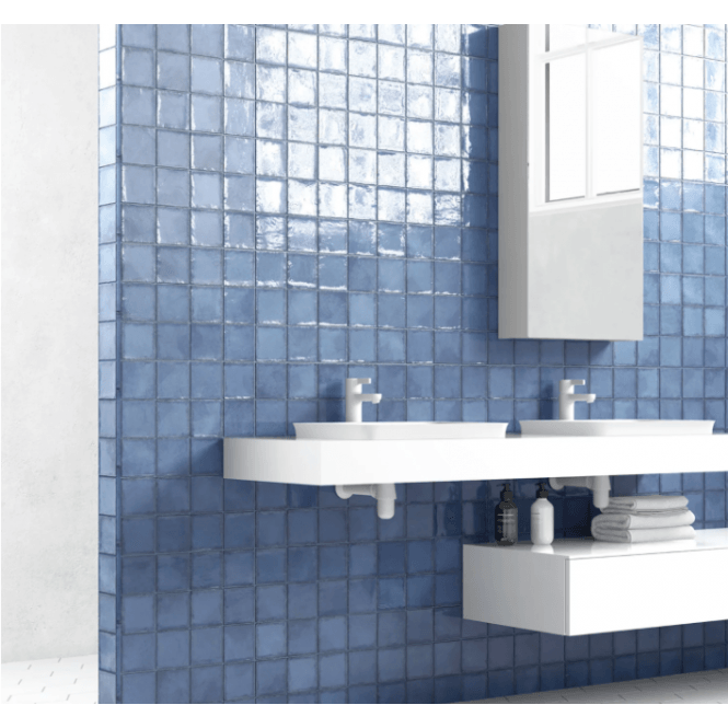 Equipe Altea Thistle Blue 10cm x 10cm Wall Tile