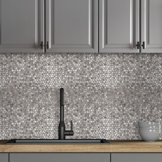 Alume Link Copper 30.2cm x 30.4cm (1.1cm x 1.4cm) Mosaic Tile