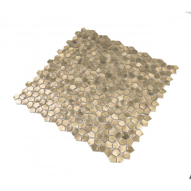 Alume Link Gold 30.2cm x 30.4cm (1.5cm x1.9cm) Mosaic Tile