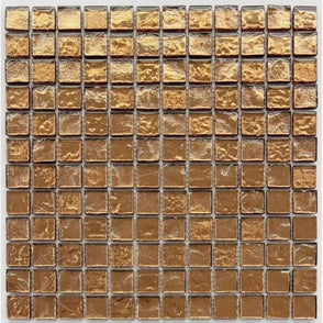 Amari Bronze (2.3cm x 2.3cm) 30cm x 30cm Mosaic Tile