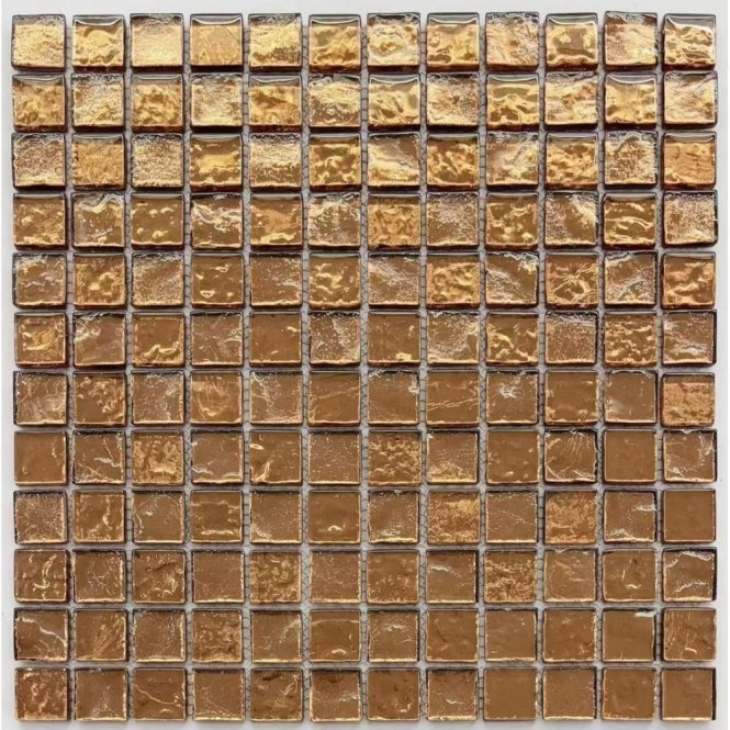Amari Bronze (2.3cm x 2.3cm) 30cm x 30cm Mosaic Tile