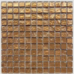 Amari Bronze (2.3cm x 2.3cm) 30cm x 30cm Mosaic Tile