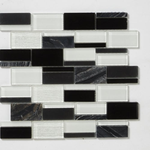 Antartic Monochrome 29.2cm x 29.8cm Mosaic Tile