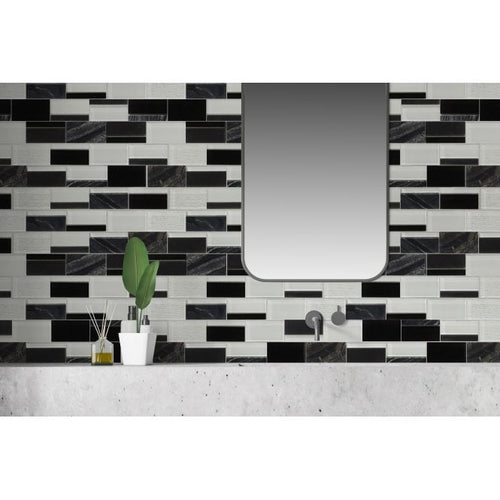 Antartic Monochrome 29.2cm x 29.8cm Mosaic Tile
