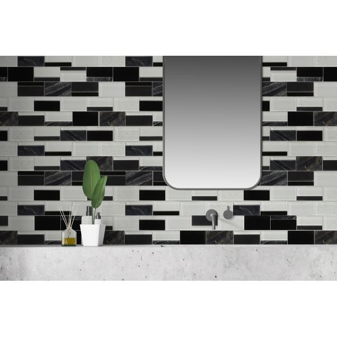 Antartic Monochrome 29.2cm x 29.8cm Mosaic Tile