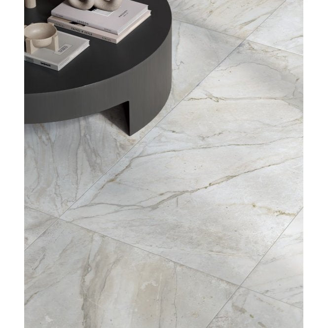 Italian Design Antique Aurea Bianco Navona 30cm x 30cm Wall and Floor Tile