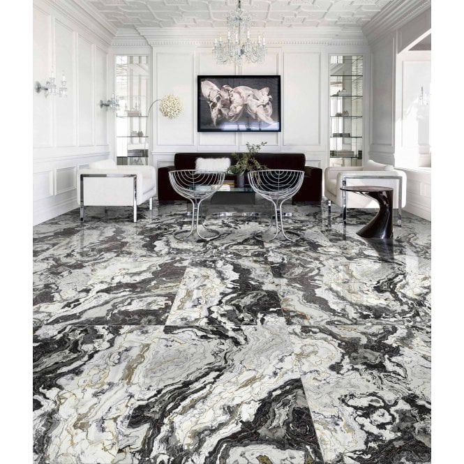 Antique Black Polished Wall & Floor Tile 60cm x 120cm