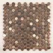 Antique Bronze Circle 30cm x 30cm Mosaic Tile