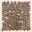 Antique Bronze Circle 30cm x 30cm Mosaic Tile