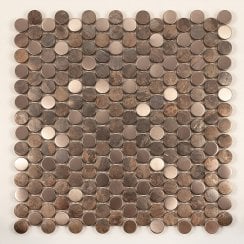 Antique Bronze Circle 30cm x 30cm Mosaic Tile