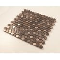 Antique Bronze Circle 30cm x 30cm Mosaic Tile