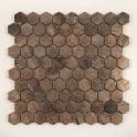 Antique Bronze Hexagon 27.6cm x 28.6cm Mosaic Tile