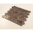Antique Bronze Hexagon 27.6cm x 28.6cm Mosaic Tile