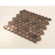 Antique Bronze Hexagon 27.6cm x 28.6cm Mosaic Tile