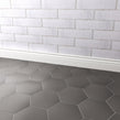 Antique Craquele White 7.5cm x 30cm Wall Tile