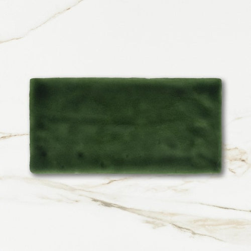 Antique Victorian Green 7.5cm x 15cm Wall Tile