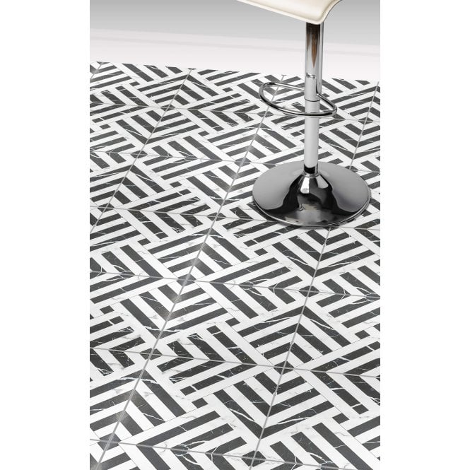 Apollo Marble Effect Charcoal 45cm x 45cm Wall and Floor Tile