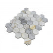 Arabescato Gold Honed 28cm x 30.5cm Hexagon Mosaic Tile