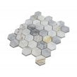 Arabescato Gold Honed 28cm x 30.5cm Hexagon Mosaic Tile