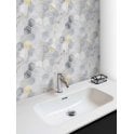 Arabescato Gold Honed 28cm x 30.5cm Hexagon Mosaic Tile