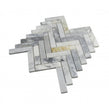 Arabescato Gold Honed Marble 28cm x 30.5cm Herringbone Mosaic Tile
