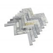 Arabescato Gold Honed Marble 28cm x 30.5cm Herringbone Mosaic Tile