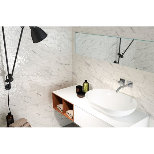 Architect Carrara White 5cm x 20 cm Wall Tile