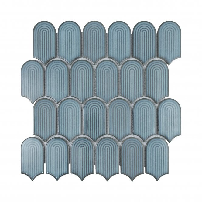 Arcs Palace Green 28.8cm x 29.7cm (4.5cm x 8.6cm) Mosaic Tile