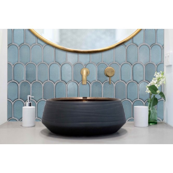 Arcs Palace Green 28.8cm x 29.7cm (4.5cm x 8.6cm) Mosaic Tile